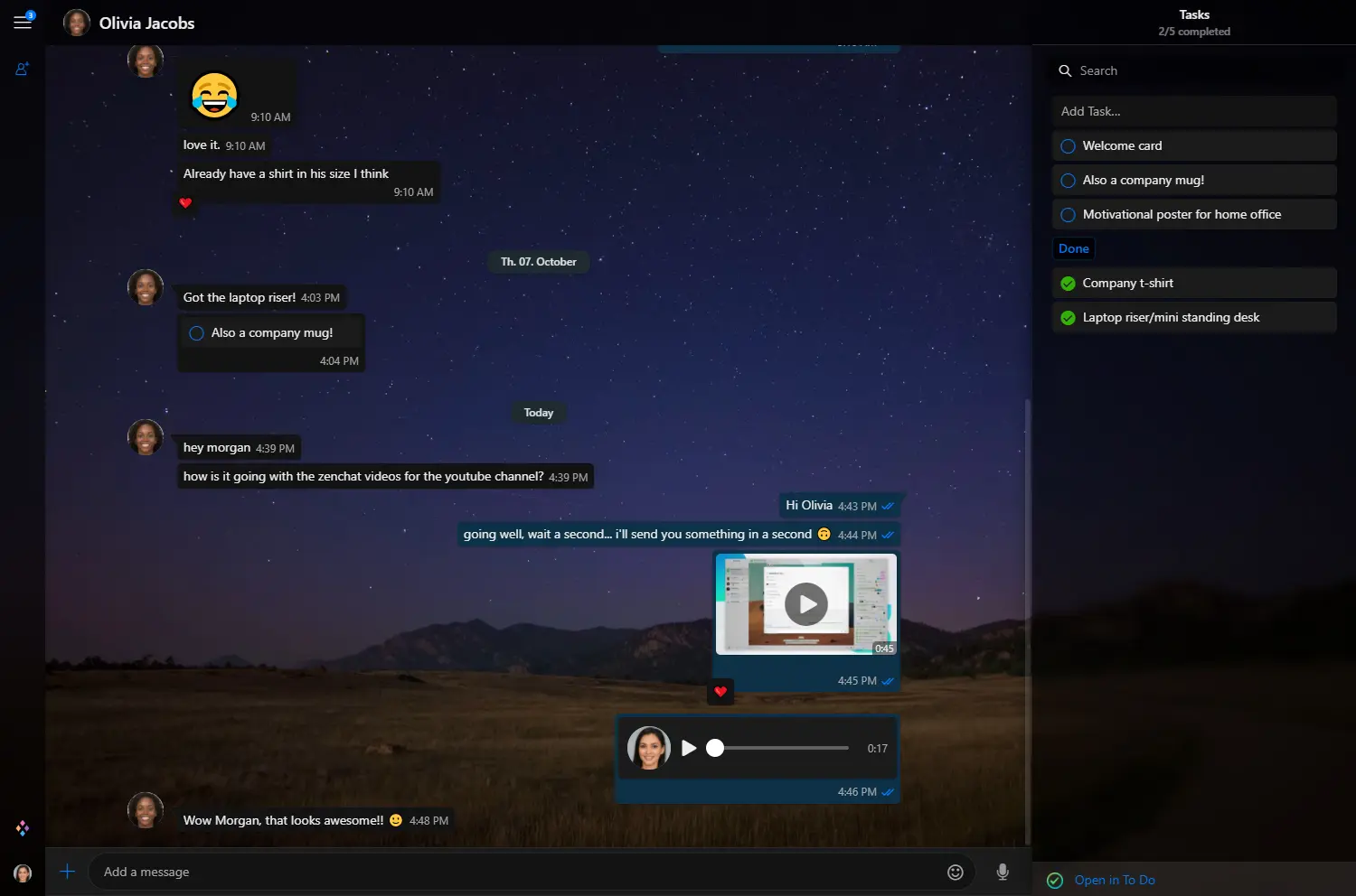Audio and Video Messages